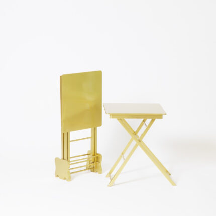 Folding Tables with Stand - Gold or Silver (3 pieces)